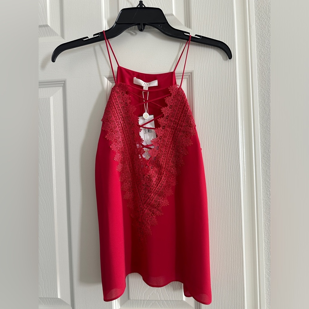 WAYF crisscross plunge blouse